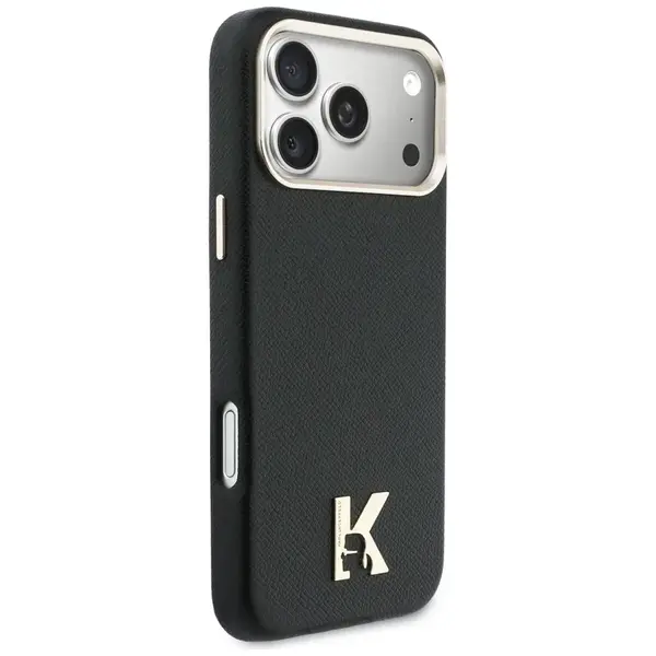 Zadní kryt KARL LAGERFELD case pro Apple iPhone 17 Pro Max compatible with MagSafe KLHMP17X5PGFKHGK, black