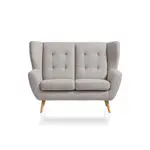 Niels Andersson DVOUMÍSTNÁ POHOVKA, dřevo, textil, kompozitní dřevo, béžová