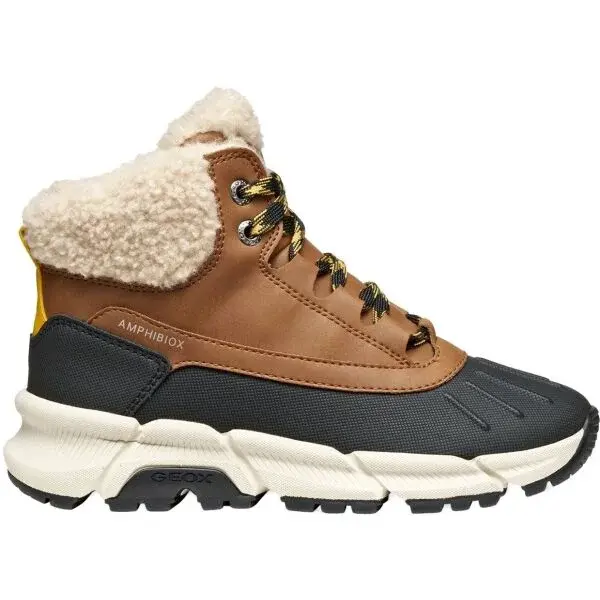 Geox J FLEXYPER PLUS Chlapecká zimní obuv, hnědá, velikost