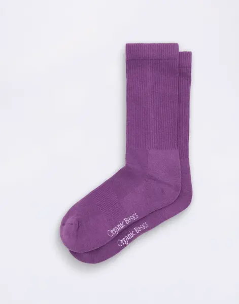 Organic Basics Core Tennis Crew Socks 3-pack Aubergine 39-42