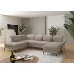 Sit & More SEDACÍ SOUPRAVA, textil, šedobéžová