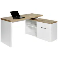 Venda PSACÍ STŮL S ÚLOŽNÝM PROSTOREM, bílá, barvy dubu, 140/77/117,5 cm