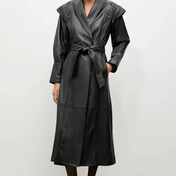 Kožený kabát Answear.LAB