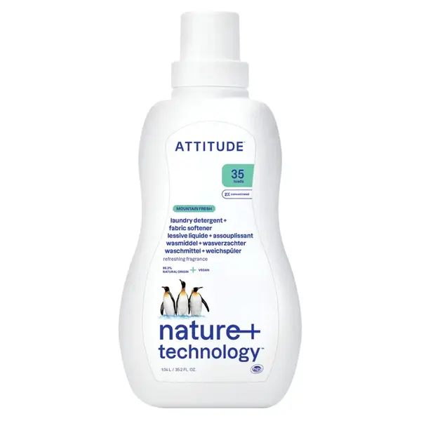ATTITUDE Prací gel a aviváž 2 v 1 Mountain Essentials 35 praní 1050 ml