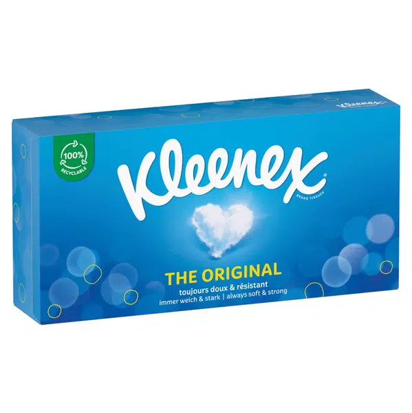KLEENEX Papírové kapesníky 3-vrstvé Originál Box 72 kusů