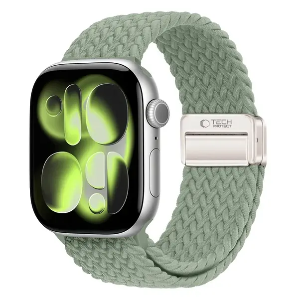 Tech-Protect Nylon Mag remienok na Apple Watch 40/41/42mm, pistachio