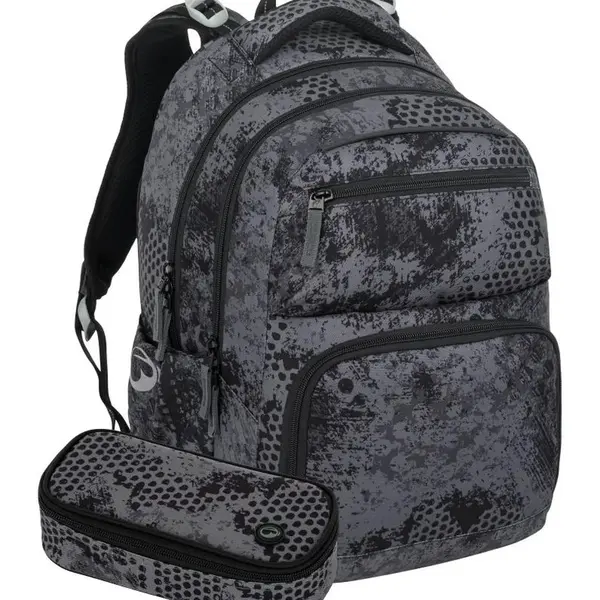 Školní set Bagmaster ZIPSTER 25 B Set Grey