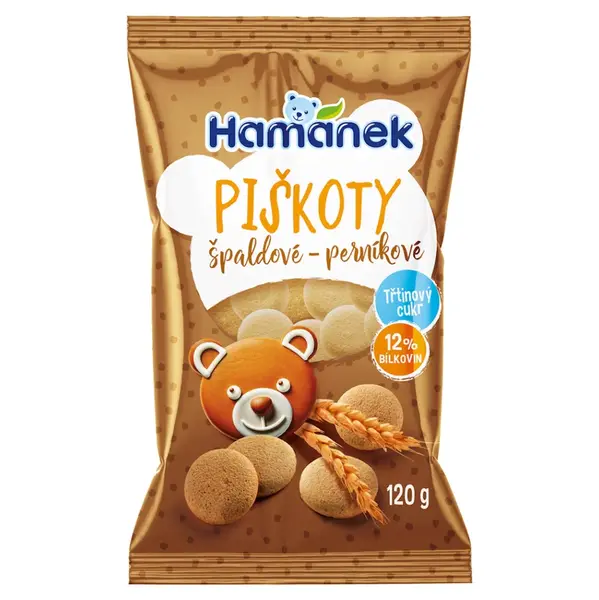 HAMÁNEK Piškoty špaldové perníkové 120 g