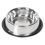 KARLIE Nerezová miska pro psy s gumovým okrajem, Velikost: XS
