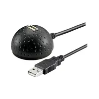 Kabel USB 2.0 GOOBAY prodlužovací s podstavcem na stůl, černý