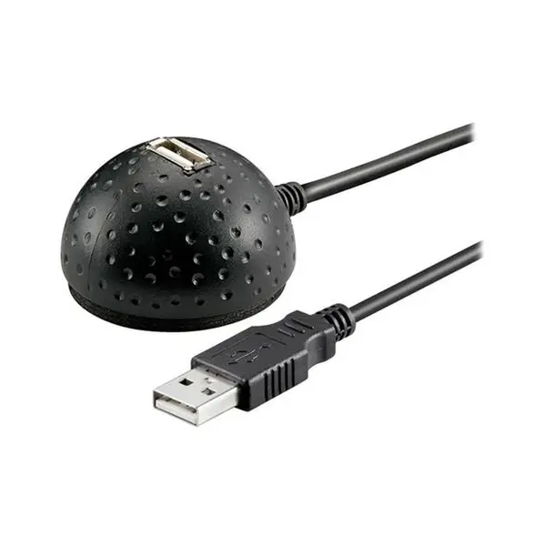 Kabel USB 2.0 GOOBAY prodlužovací s podstavcem na stůl, černý