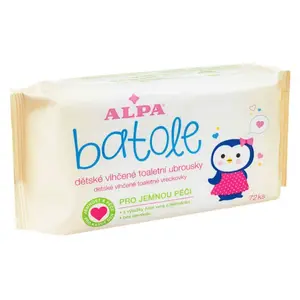 ALPA Batole Dětské vlhčené ubrousky Aloe Vera 72 kusů