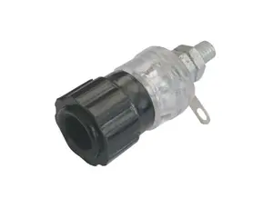 Zdířka banánek panel   velká černá IV