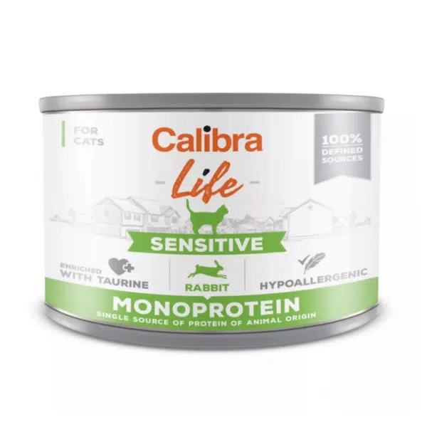 CALIBRA Life sensitive konzerva pro kočky rabbit 200 g