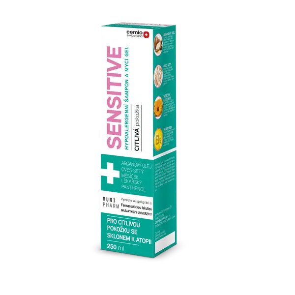 Cemio SENSITIVE Hypoalergenní šampon a mycí gel, 250 ml