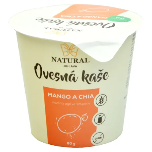 NATURAL JIHLAVA Ovesná kaše mango a chia bez lepku natural 80 g