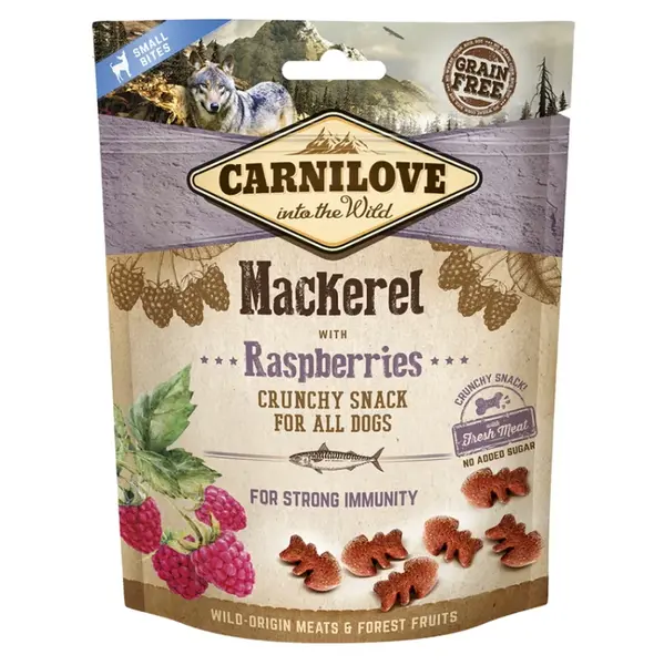 CARNILOVE Dog crunchy snack mackerel&raspberries 200 g