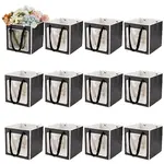 Square Paper Gift Tote Bags with Plastic Visible Window