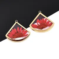 304 Stainless Steel Epoxy Resin Pendants