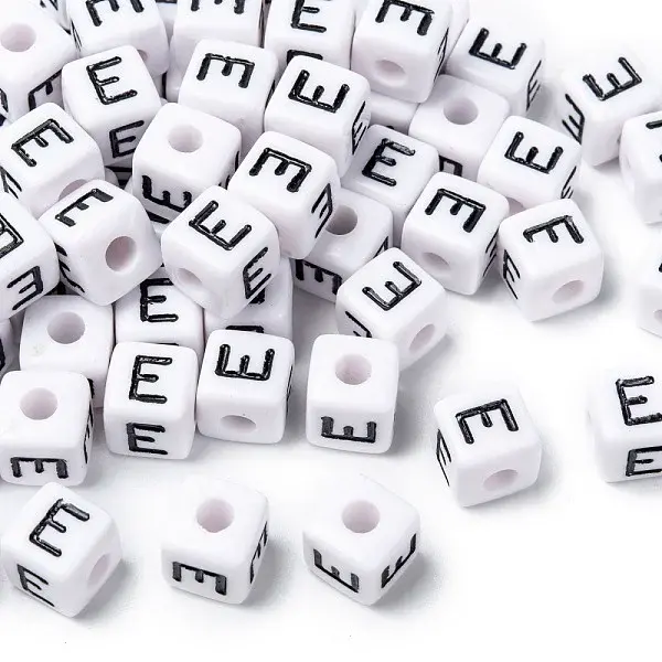 Letter Acrylic European Large Hole Beads