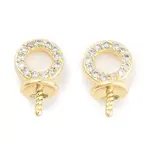 Brass Cubic Zirconia Peg Bails