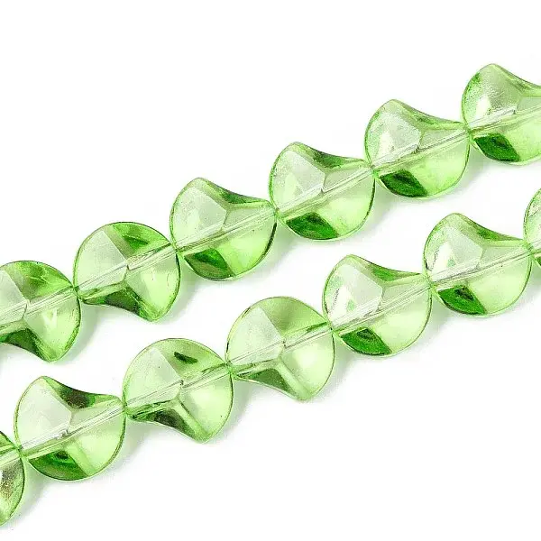 Baking Paint Transparent Glass Beads Strands