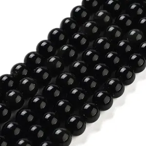 Natural Obsidian Bead Strands