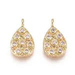 Brass Micro Pave Cubic Zirconia Pendants