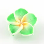 Handmade Polymer Clay 3D Flower Plumeria Beads