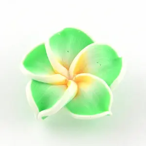 Handmade Polymer Clay 3D Flower Plumeria Beads