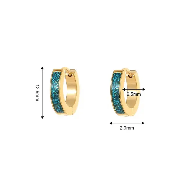 Stylish 304 Stainless Steel Hoop Earrings for Daily Wear