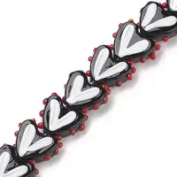 Heart Handmade Lampwork Beads Strands