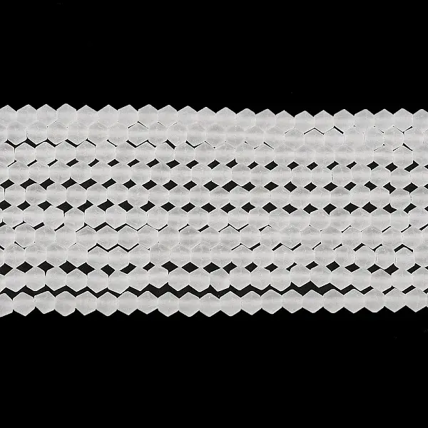 Imitate Austrian Crystal Frosted Glass Beads Strands