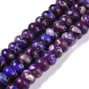 Dyed Synthetic Imperial Jasper Beads Strands