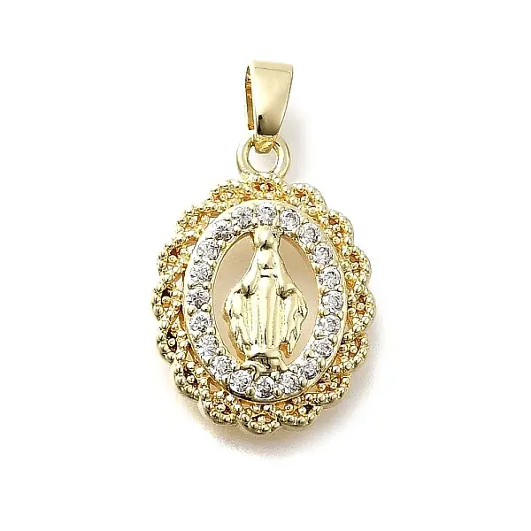 Brass Micro Pave Cubic Zirconia Pendants