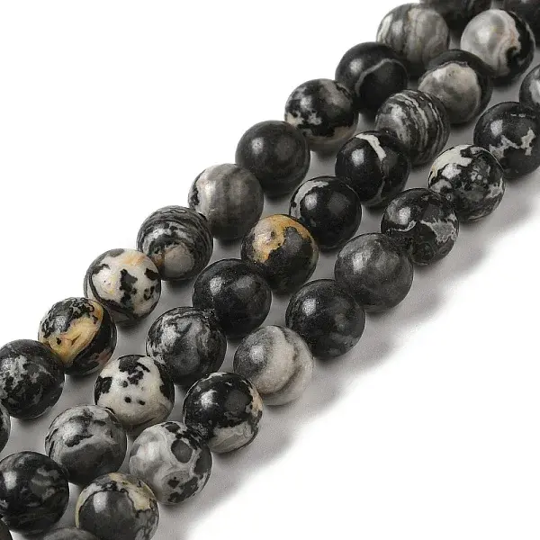 Natural Black Agate Beads Strands