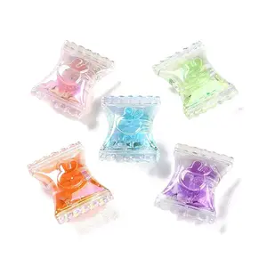 UV Plating Rainbow Iridescent Acrylic Beads