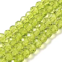 Transparent Baking Paint Glass Beads Strands