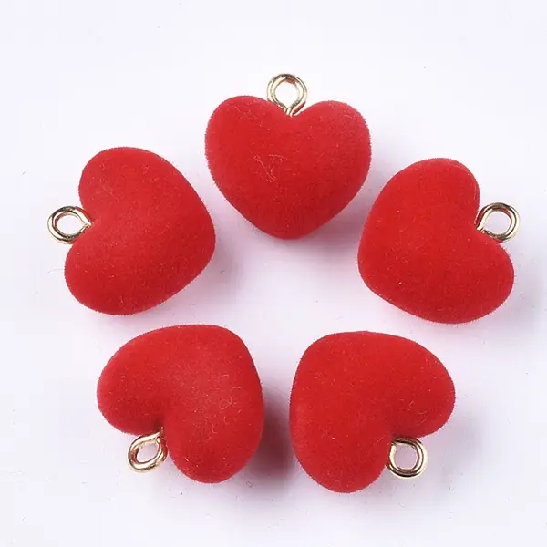 Flocky Acrylic Pendants