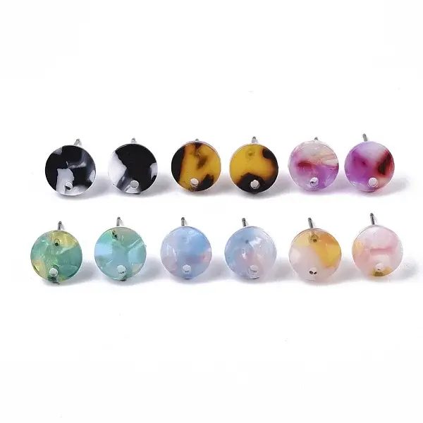 Cellulose Acetate(Resin) Stud Earring Findings