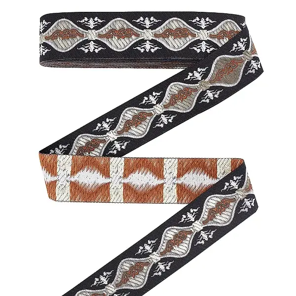 7M Polyester Jacquard Flower Ribbon