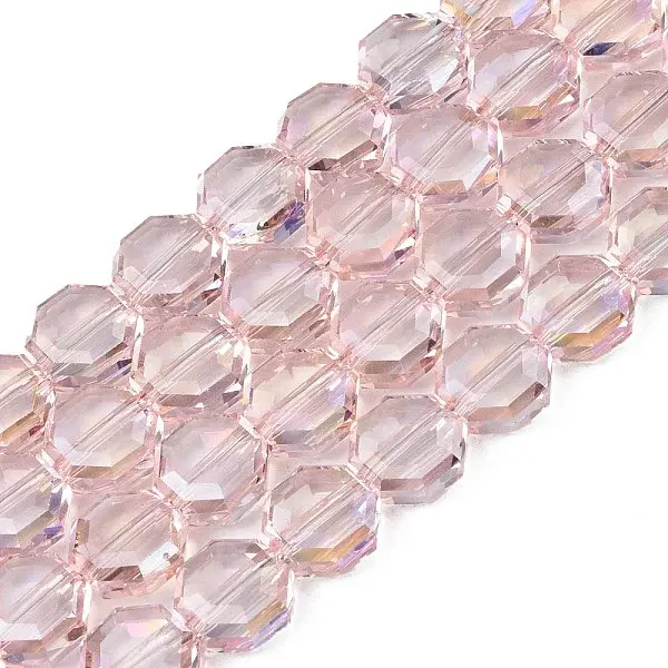 Electroplate Transparent Glass Beads Strands