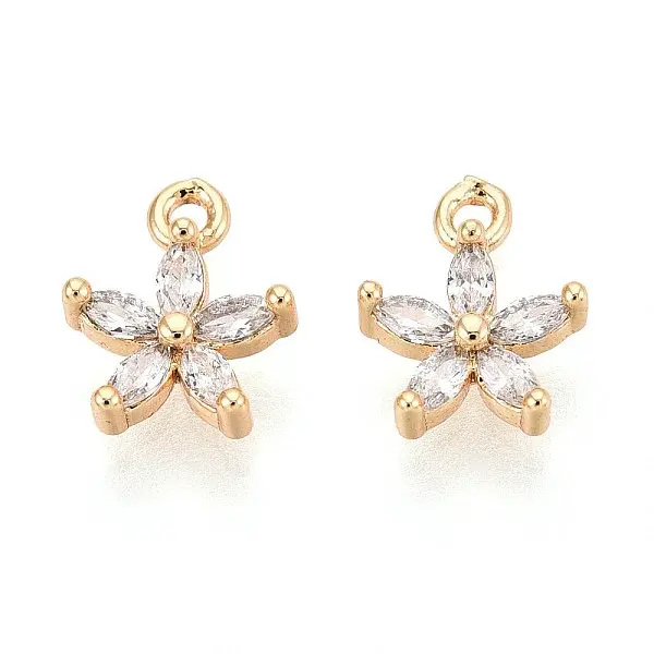 Brass Cubic Zirconia Charms