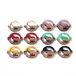 Opaque Resin & Walnut Wood Links Connectors