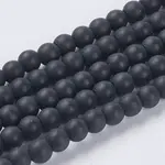 Synthetic Black Stone Beads Strands