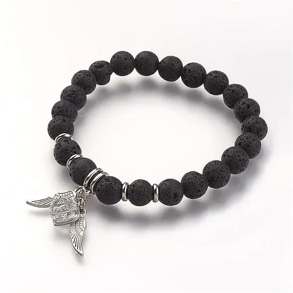 Natural Lava Rock Beads Stretch Bracelets
