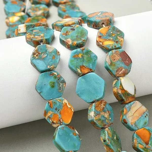Dyed Synthetic Imperial Jasper Beads Strands