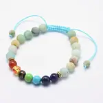 Natural Amazonite Braided Bead Bracelets