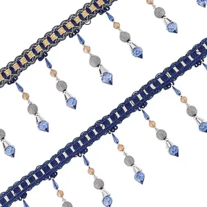 Curtain Plastic Beaded Fringe Trim