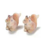 Flocky Opaque Resin Pendants